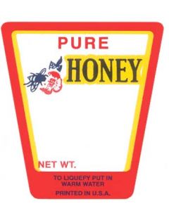 Small Pressure Sensitive Honey Labels - Red - 250 Pack