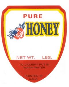 Large Pressure Sensitive Honey Labels - Red - 250 Pack
