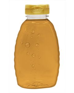 1 lb Classic Plastic Honey Bottles with Gold Snap Cap Lids - 24 Pack