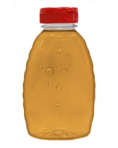 1 lb Classic Plastic Honey Bottles with Red Snap Cap Lids - 24 Pack