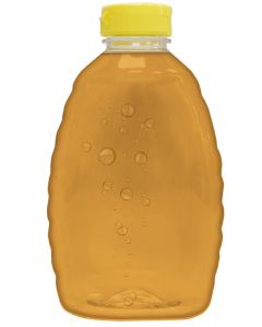 2 lb Classic Plastic Honey Bottles with Snap Cap Lids - 12 Pack