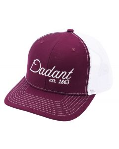 Dadant Embroidered Hat - Maroon Red/White 