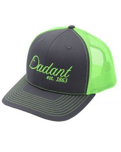 Dadant Embroidered Hat - Charcoal Grey/Neon Green 