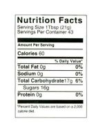 2 lb Nutritional Label - 100 Pack